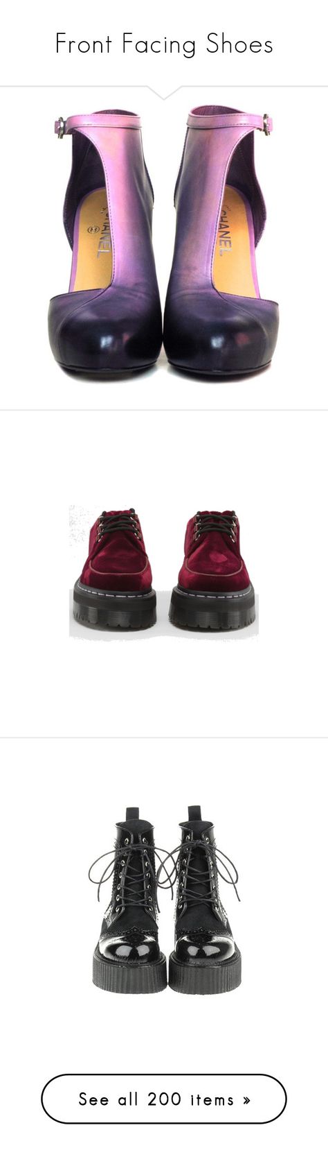 "Front Facing Shoes" by luneofficial ❤ liked on Polyvore featuring shoes, boots, ankle booties, heels, chanel, scarpe, purple booties, purple boots, leather ankle boots and heeled boots Front Facing Shoes, Purple Booties, Purple Boots, Leather Ankle Boots, Ankle Booties, Heeled Boots, Ankle Boots, Chanel, Shoe Bag