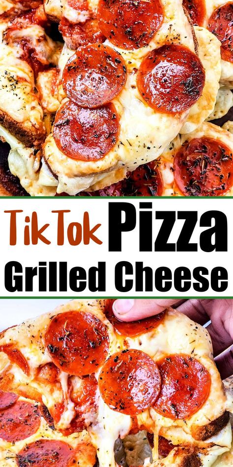 Pizza toast in the oven is viral on Tik Tok now! This is how to make pizza grilled cheese on bread or Texas Toast with pepperoni and cheese. Grilled Cheese Pizza, Pizza Grilled Cheese Sandwich, Sandwich Melts, Pepperoni And Cheese, Frozen Garlic Bread, Pizza Toast, Pizza Grilled Cheese, Toast Pizza, Making Grilled Cheese