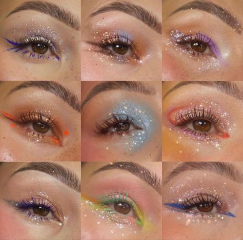 Preppy Makeup, Funky Makeup, Concert Makeup, Cute Eye Makeup, Ethereal Makeup, Dope Makeup, Crazy Makeup, Creative Makeup Looks, Makeup Looks Tutorial