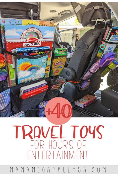 Travel Toys For Kids, Car Trip Activities, Car Ride Activities, Kid Road Trip Activities, Road Trip Toys, Road Trip Entertainment, Disney Road Trip, Toddler Road Trip, Traveling Essentials