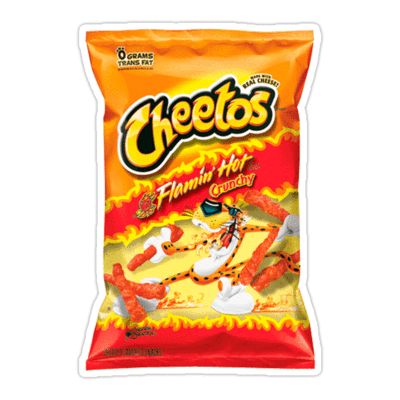 Flaming hot Cheetos sticker Cheetos Sticker, Foodie Wallpapers, Flaming Hot Cheetos, Flaming Hot, Hot Cheetos, Preppy Stickers, Sleepover Ideas, Hydroflask Stickers, Food Stickers