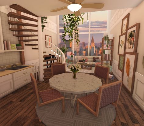 apartment interior design welcome to bloxburg roblox Cute Roblox House Ideas Bloxburg, Tiny Apartment Bloxburg, Bloxburg Loft Apartment Layout, Bloxburg Cafe Exterior Layout, Cute Bloxburg Apartment, Apartment Bloxburg Ideas, Small Bloxburg Apartment, Apartment Interior Bloxburg, Bloxburg Bohemian House