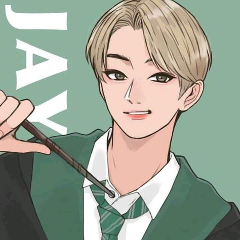 Slytherin Student, Avatar Cartoon, Look At The Moon, Enhypen Jay, Cartoon Girl Drawing, Kpop Drawings, Collage Poster, Anime Fnaf, Harry Potter Fan Art