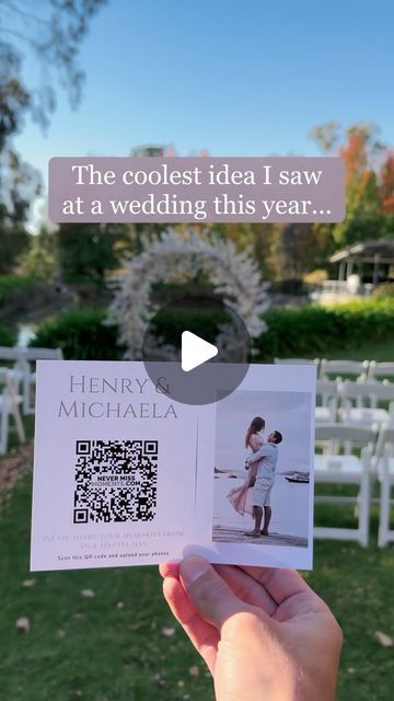 Never Miss Moments | Online QR Code Galleries on Instagram: "One of the best ways to capture more photos and videos from your special day is via a QR code linked to your online gallery 🤩  An online gallery gives all your friends and family the opportunity to upload all the memories they take on their phones directly to your hosting page, free for you to download and enjoy.  This cheap and easy wedding hack is a MUST for all upcoming couples 😍😍  #NeverMissMoments #WeddingqrGallery #WeddingQrCode #QrCodeWedding #weddinghacks #2024weddingtrends #QRCodeGallery #coolweddingideas #weddingideas #qrcodeforwedding #weddingqrcodegallery #qrGallery #qrCodeSharing #WeddingPhotography #EventQRCode #qrcodememories" Qr Code For Wedding Photos, Wedding Puns, Wedding Qr Code, Friends Collage, Easy Wedding, Party Pictures, Capture Photo, Prom Photos, Wedding Images