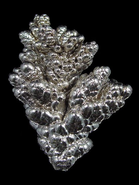 Nickel Nodule ~ A piece of electrochemically grown nickel. There are no real crystals present, because the nickel was deposited layer by layer. It is a by-product of galvanising also called electroplating. Layer By Layer, Real Crystals, Pretty Rocks, Beautiful Rocks, Rock Collection, Mineral Stone, Minerals And Gemstones, Rocks And Gems, Gems And Minerals