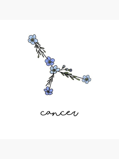 Cancerian Tattoo Floral, Cancerian Tattoo For Women Flower, Cancerian Tattoo For Women Constellation, Cancerian Tattoo For Women Minimalist, Cancerian Tattoo For Women, Cancerian Tattoo, Constellation Balance, Zodiac Floral, Tattoo Catalog