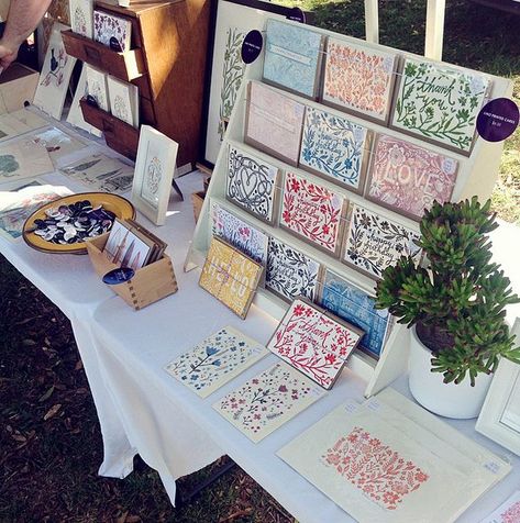 Prints and notecards - Amelia Herbertson Art Booth Display, Dream Community, Craft Stall Display, Market Stall Display, Etsy Shop Logo, Art Booth, Stand Feria, Craft Market Display, Craft Booth Display