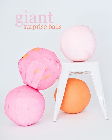 giant surprise balls - who wouldn't like to get one of these? Bebe Shower, Surprise Ball, Boy Birthday Party, Diy Party Decorations, Diy Party, Perfect Party, Kids Birthday Party, Party Time, Party Planning