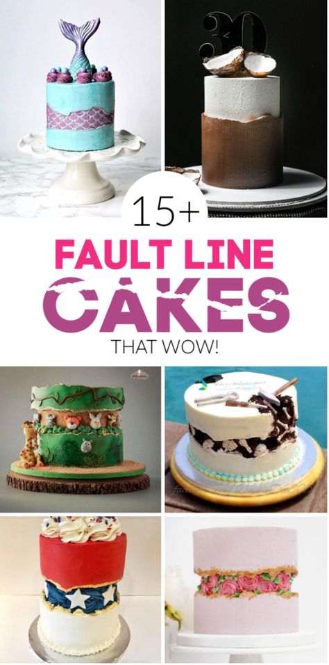 Fault Line Cakes, Fault Line Cake, Chocolate Hazelnut Cake, Honeycomb Cake, Bolo Red Velvet, Cakes To Make, Luxury Cake, Hazelnut Cake, Grunge Boy