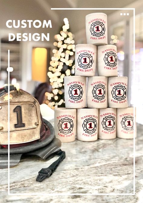 Excited to share this item from my #etsy shop: QTY 50: Firefighter, Firefighter Gift, Groomsman Gift, Can Cooler, Firehose, Fireman,Can Holder,Fireman Gift,Fire House,Firemen Gift Firehouse Wedding, Fire Hose Crafts, Fire Station Design, Fire Dept Logo, Bottles Of Water, Firefighter Retirement, Beer Cozy, Firemen Gifts, Fire House