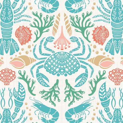 What’s your fave colour? Super happy to share that this design came in at no. 13 in the Crustacean Core Spoonflower contest 🥰 thank you for everyone who voted for me 😍 it took ages to decide which colour to enter (I entered the first one in this post). Here are the other options I played with 🎨 #spoonflower @spoonflower #patterndesign #repeatpatterns #surfacepatterndesign #seamlesspattern #repeatpatterndesign #digitalillustration #vectorart Sea Pattern, Beach Pattern, Funny Earrings, Super Happy, Textile Prints, Surface Pattern Design, Surface Pattern, Repeating Patterns, Art Store