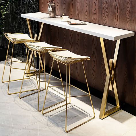 Modern Pub Table, Bar Height Dining Table, Bar Height Table, Shop Table, Contemporary Dining Room, White Modern Kitchen, Marble Dining, Wood Countertops, Dining Table Marble