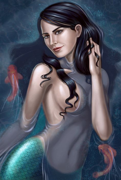 Another commission I did. Fantasy Mermaids, Beautiful Mermaids, Mermaid Art, Photoshop Cs6, Pin Up Art, A Mermaid, Pretty Colours, Graphic Novel, Digital Artist