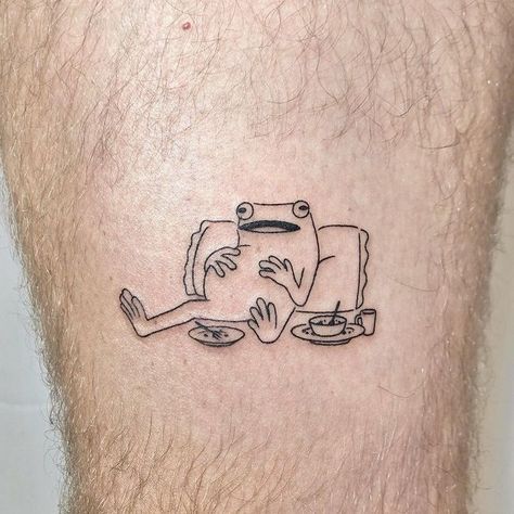 Buoy Tattoo, Basic Tattoos, Frog Tattoos, Weird Tattoos, Funny Tattoos, Mom Tattoos, Little Tattoos, Simplistic Tattoos, Matching Tattoos