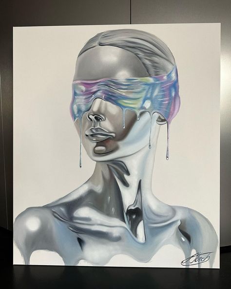 „Blind girl“ -140x120cm -oil on canvas -15.02.2023 #blind#girl#painting#viral#art#kunst#drawing#artist#trend#chrome#face#realismpainting | Instagram Africa Art Design, Blind Girl, Abstract Portrait Painting, Contemporary Art Canvas, Canvas Art Projects, Girl Painting, Abstract Face Art, Beauty Art Drawings, Art Painting Gallery