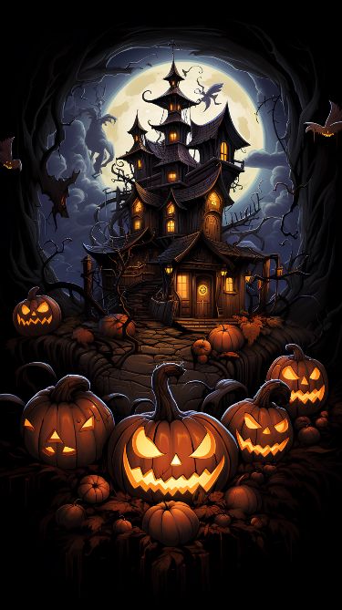 Lanterns Aesthetic, Halloween Pumpkins Carvings Designs, Castle Wallpaper, Spooky Halloween Pictures, Halloween Castle, Pumpkin Spooky, Jack O Lanterns, Halloween Facts, Halloween Graphics