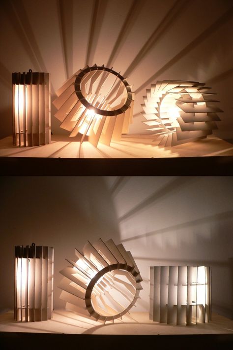 recycled carton lamps Lamp From Recycled Materials, Recycle Lamp Ideas, Recycled Lamp, Diy Lamps, Lamp Ideas, Luminaire Design, Diy Lamp, Recycled Materials, Lighting Design