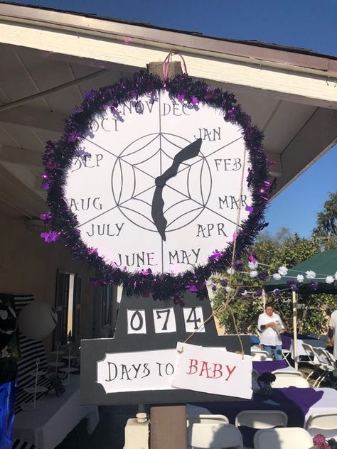 Spooky Theme Baby Shower Ideas, Nbc Baby Shower Ideas, Gender Reveal Nightmare Before Christmas, Gothic Gender Reveal Ideas, Halloween Themed Gender Reveal Party Ideas, Goth Gender Reveal Ideas, Jack And Sally Gender Reveal Ideas, Witch Themed Baby Shower Ideas, Coraline Baby Shower Ideas