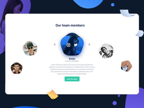 Core team members | Webiz by Daniel Mitev Testimonials Web Design, Travel Website Design, Web Design Websites, Website Design Inspiration Layout, Typo Poster, Creative Website Design, Ppt Design, Web Design Tips, Team Members