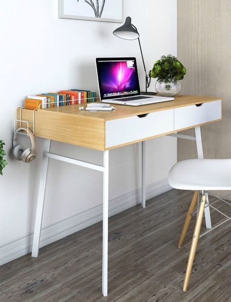 Lifewit Computer Desk PC Laptop Desk, Large Study Table, Modern Simple Writing Table for Home Trendy Desks, Desk Pc, Study Table Designs, Study Room Design, Laptop Desk, Writing Table, Table Modern, Elegant Furniture, Home Office Organization