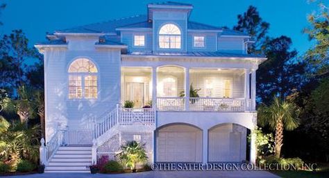 The Carmel Bay Home Plan l Sater Design Collection l Waterfront House Plans #homeplans Bay House Plans, Mediterranean Style House, Southern Style House Plans, Mediterranean Style House Plans, Coastal House Plans, Beach House Plans, Mediterranean Design, Master Retreat, Bay House