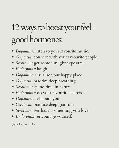 Our feel-good hormones play a vital role in regulating our mood, pleasure and mental wellbeing. They work together to boost us. By becoming… | Instagram Mental Wellbeing, You Matter, Be Kind To Yourself, Listening To You, Do You Need, Happy Places, Instagram A, A R, Are You Happy