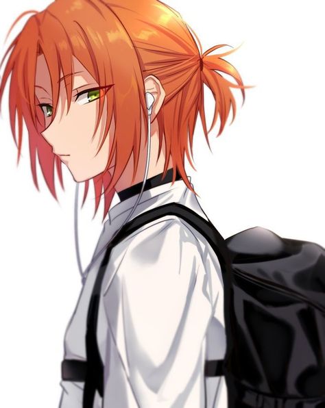 Leo Tsukinaga, Ensamble Stars, Cool Anime Guys, Anime Hair, Manga Boy, Orange Hair, Anime Oc, Anime Drawings Boy