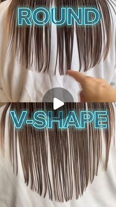 Haircut In V Shape, Hair Shapes Haircuts, Diy V Shaped Haircut, Round Shape Haircut, V Line Haircut, Haircut U Shape, Hair Sectioning Techniques, Hair Cuts V Shape, V Haircut For Medium Hair