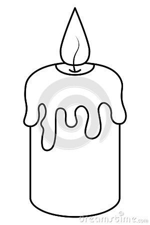 Cute Candle Drawing, Candle Flame Drawing, Merry Christmas Drawing Ideas, Candle Outline, Candle Coloring Page, Halloween Drawings Easy, Candles Drawing, Candle Doodle, Candle Sketch