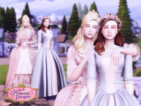 Sims 4 Cc Maxis Match Snow White, Sims 4 Cc Barbie Princess, Sims 4 Disney Princess Cc, Barbie Sims 4 Cc, Sims 4 Disney Cc, Sims 4 Princess Cc, Sims 4 Barbie Cc, Aesthetic Vintage Outfits, Sims Medieval