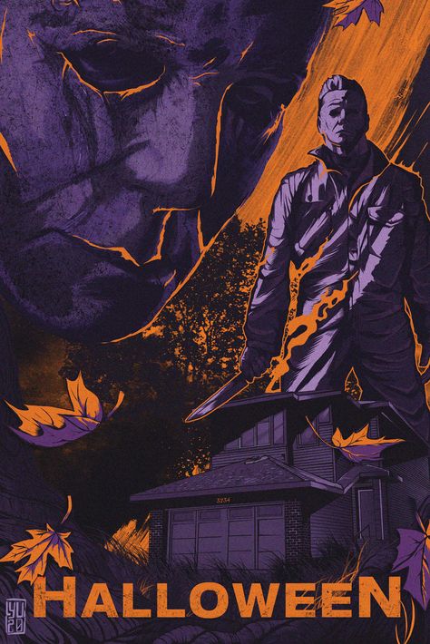 Michael Myers Poster, Michael Myers Art, Weather Aesthetic, Helloween Wallpaper, Halloween Film, Halloween Horror Movies, Horror Movie Icons, Horror Artwork, The Boogeyman