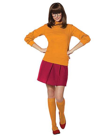 Adult Velma Costume - Scooby Doo - Spirithalloween.com Scooby Doo Disfraz, Orange Knee High Socks, Scooby Doo Velma, Velma Shaggy, Velma Costume, Scooby Doo Costumes, Velma Scooby Doo, Orange Socks, Velma Dinkley