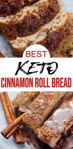 BEST Keto Bread! Low Carb Cinnamon Roll Loaf Bread Idea – Quick & Easy Ketogenic Diet Recipe – Completely Keto Friendly - Gluten Free - Sugar Free! Simple & Quick Ketogenic Diet Recipes! Start off right with healthy eating with any of this keto food ideas - ooey gooey keto cinnamon roll bread w/ icing - frosting. Yummy tasty and delicious keto loaf bread ideas! BEST keto recipes! Keto Loaf Bread, Keto Food Ideas, Cinnamon Roll Loaf, Keto Loaf, Keto Cinnamon Roll, Keto Brood, Cinnamon Roll Bread, Bread Ideas, Keto Cinnamon