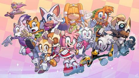 Blaze The Cat, Sonamy Comic, Princesas Disney Anime, Rose Belle, Rouge The Bat, Sonic Heroes, Sonic Fan Characters, Sonic Franchise, Blue Hedgehog