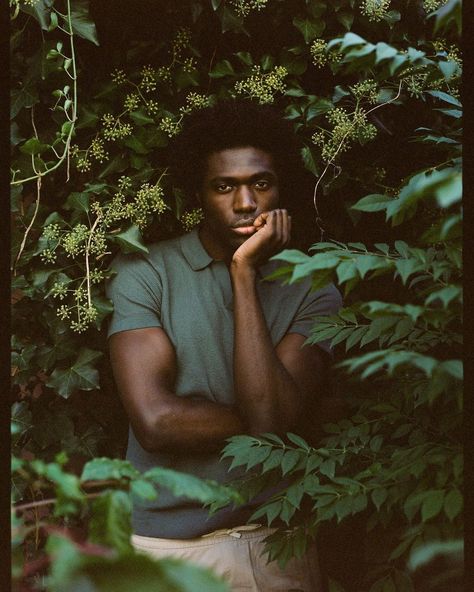 Grant Legan on Instagram: “Warmer days ahead with @sunday.applepie for @abercrombie SS21 😌” Garden Photoshoot Ideas Men, Forest Poses Men, Male Model Nature Photoshoot, Black Aesthetic Forest View Man, Male Editorial Photography Outdoors, Bday Shoot, Men Photoshoot, Photography Aesthetic, Luz Natural