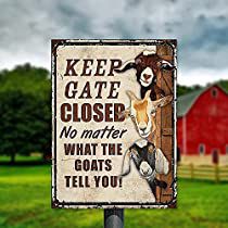 Goat Barn, Barn Signs, Goat Lover, Retro Metal Signs, Personalized Metal Signs, Farm Signs, Bar Wall Decor, Goat Farming, Vintage Tin Signs