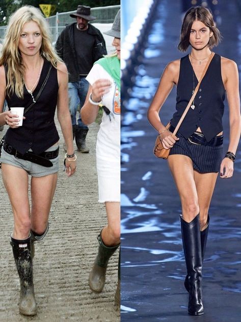 Vest Outfits For Women, Kate Moss Style, Fashion Week Spring 2020, Festival Looks, Vest Outfits, Boho Look, Kate Moss, Fashion Week Spring, Festival Outfits