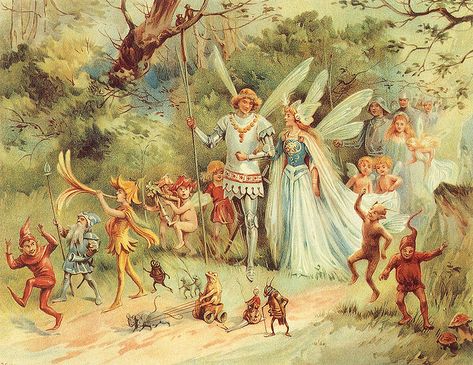 Of Witches And Faeries: A Brief Examination Of Working With the Fae Butterfly Fairies, Prince Wedding, Faery Art, Wedding Postcard, Fairy Illustration, Fantasy Magic, Fairy Wedding, Fairy Queen, Vintage Apple