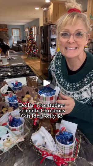 3.6M views · 51K reactions | My Dollar Tree Christmas Baskets for only $5 😉 #justthebells10 #dollartreediy #BudgetFriendly #giftideas #diyprojects #holidayseason | Just the Bells  10