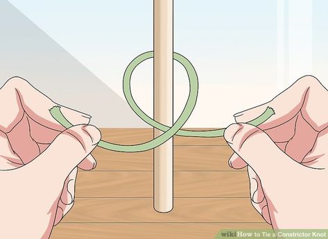 4 Ways to Tie a Constrictor Knot - wikiHow Macrame Constrictor Knot, Constrictor Knot, Direct Variation, Clove Hitch Knot, How To Tie A Knot, Knots Guide, Cut The Ropes, Macrame, Knot