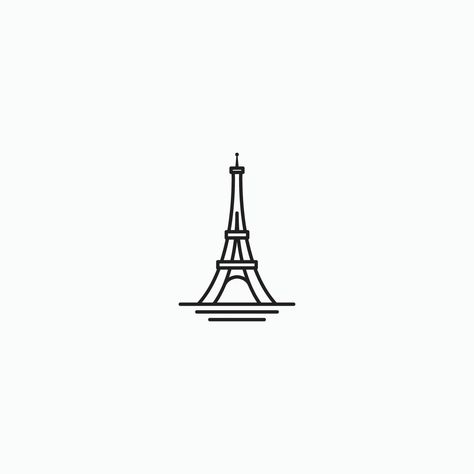 Effiel Tower Drawing Easy, Eiffel Tower Graphic, French Drawings Simple, Eiffel Tower Logo, Tour Eiffel Drawing, Effiel Tower Tattoo, Paris Logo Design, Eiffel Tower Drawing Easy, Eiffel Illustration