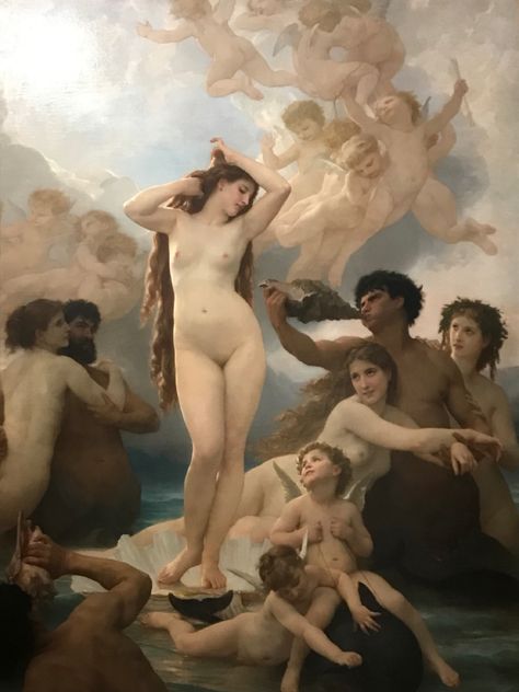 Aphrodite Painting, Musée D'orsay Paris, Aphrodite Art, Venus Painting, William Adolphe Bouguereau, Bel Art, Rennaissance Art, Greek Mythology Art, Baroque Art