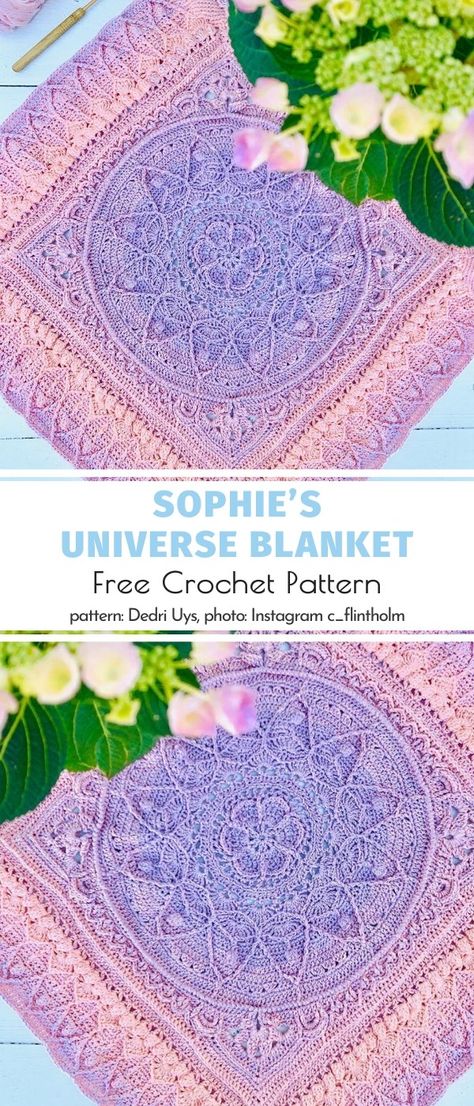 Crochet Blanket With Ombre Yarn, Hobbii Universe Yarn Crochet Patterns, Crochet Asteria Free Pattern, Ombre Crochet Projects, Crochet Blanket Ombre, Crochet Patterns Ombre Yarn, Ombre Crochet Blanket Pattern Free, Crochet Patterns For Ombre Yarn, Ombre Yarn Crochet Patterns Free