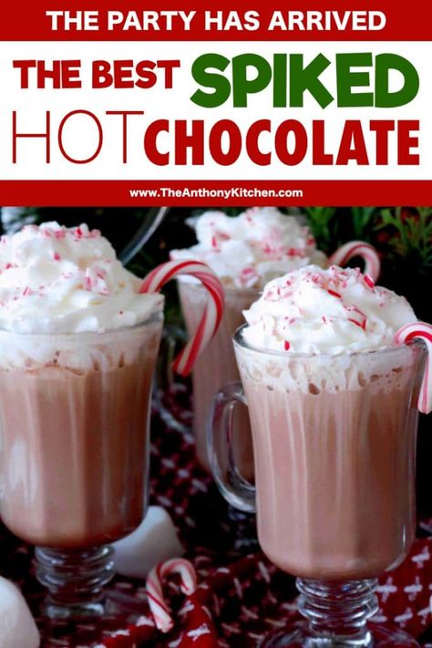 Vodka Hot Chocolate, Alcoholic Hot Chocolate, Spiked Hot Chocolate Recipe, Brandy Slush, Spiked Hot Cocoa, Hot Chocolate Cocktail, Boozy Hot Chocolate, Hot Chocolate Recipe Homemade, Spiked Hot Chocolate