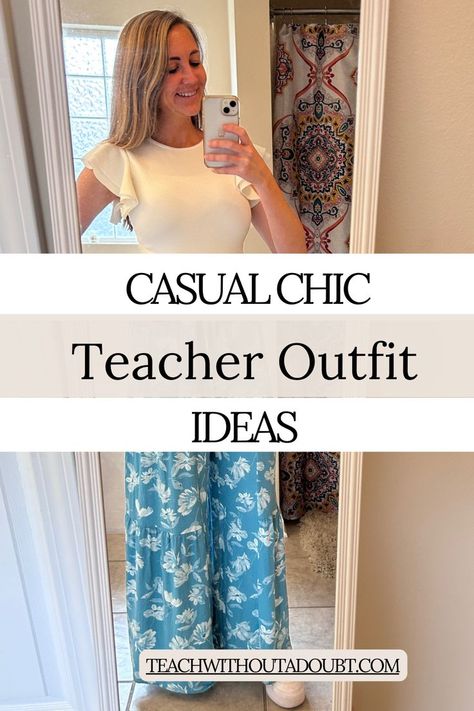 The right clothing can make all the difference in how you feel while managing the classroom. As a teacher myself I know how important it is to feel professional, yet comfortable in the classroom. These 3 looks are extremely comfortable, stylish, and easy to recreate. If you are anything like me, you want to look chic without breaking the bank! Modern Teacher Outfits, Comfy Teacher Outfits, Fall Fashion Teacher, Easy Teacher Outfits, Simple Teacher Outfits, Outfit For Teachers, Spring Fashion Outfits Casual, Casual Teacher Outfit, Office Wear Women Work Outfits