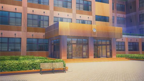 Anime Buildings Background, Gacha Room, School Background, Episode Interactive Backgrounds, Anime Places, School Hallways, Episode Backgrounds, Bg Design, Anime School