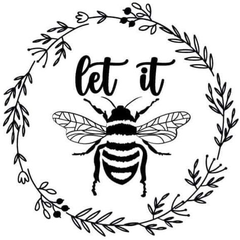 Bee Outline, Bee Silhouette, Let It Bee, Bee Svg, Bee Clipart, Bee Sign, Bee Free, Lake Signs, Redwork Embroidery