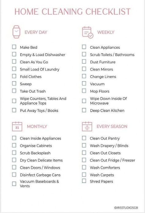 Home Cleaning Checklist Printable Daily, Weekly, Monthly Cleaning Planner Cleaning Schedule Chores Checklist Instant Download - Etsy #Trends #a #The #for #Cleaning #Ultimate #Motivation #CreativeIdeas #Guide #to #Creating #Tidy #Home #a #Schedule Home Cleaning Checklist, Planner Cleaning Schedule, Chores Checklist, Room Cleaning Tips, Tenk Positivt, Monthly Cleaning, Chore Checklist, Room Checklist, Cleaning Checklist Printable