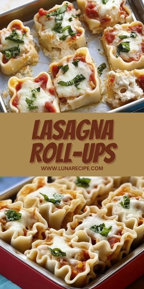 🍝🧀 These Lasagna Roll-Ups are a fun twist on the classic lasagna! Rolled-up pasta filled with ricotta, mozzarella, and a savory meat sauce, baked to perfection. This easy-to-make dish is perfect for dinner parties, family gatherings, or weeknight meals. It’s all the flavors of lasagna, but in a convenient, single-serve format that’s sure to impress. 🤩🍽️ Try them tonight! 🧄🍅 #LasagnaRollUps #PastaDishes #ItalianRecipes #FamilyMeals #ComfortFood #DinnerIdeas Salad To Pair With Lasagna, Turkey Lasagna Recipe With Ricotta, Lasagna Rolls Recipe With Ricotta, Rolled Lasagna Recipe, Lasagna Sandwich, Easy Lasagna Recipe With Ricotta, Recipe With Ricotta, Lasagna Rolls Recipe, Spinach And Mozzarella