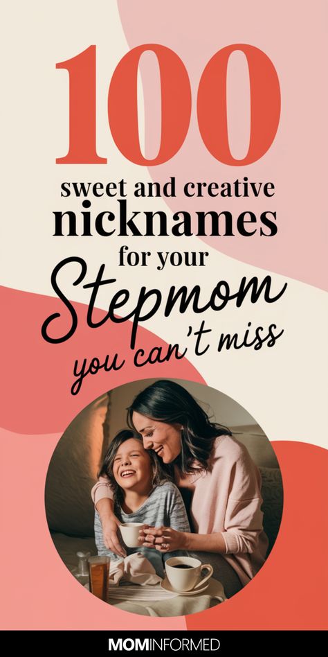 Looking for a sweet and creative nickname for your stepmom? Discover 100 adorable and unique nicknames that will make her feel extra special! From loving and heartfelt to playful and fun, these nicknames are perfect for showing your stepmom how much she means to you.

Whether it’s for birthdays, holidays, or just everyday moments, these nicknames are a wonderful way to make her feel cherished and appreciated.

Click now to find the perfect nickname for your stepmom! Nicknames For Girls, Cute Nicknames, Everyday Moments, Step Moms, Are You The One, The 100, In This Moment